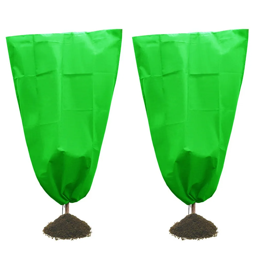 Outdoor Plant Protection Drawstring Plant Covers Adjustable Drawstring Large Size Covers Breathable Frost Protection Bags