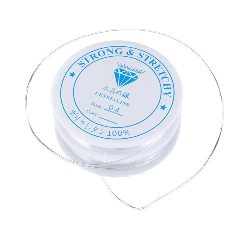 0.4-1mm Transparent Stretch Elastic Crystal Line Beading Rope String Jewelry Cord Wire Thread DIY Handmade Bracelet