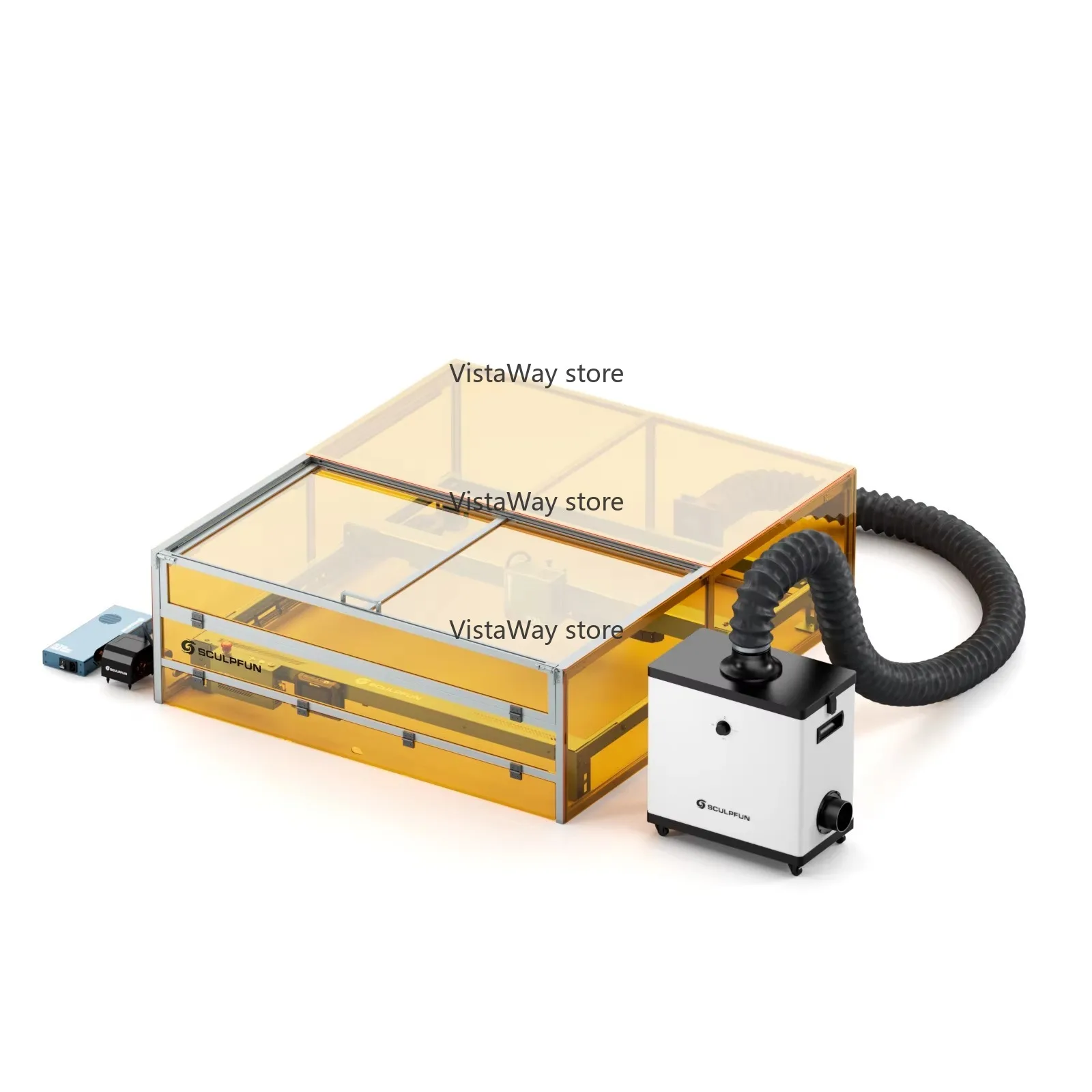 B70 Enclosure for S70 Max 70W Laser Engraver Cutter Smokeproof Fireproof with Fan