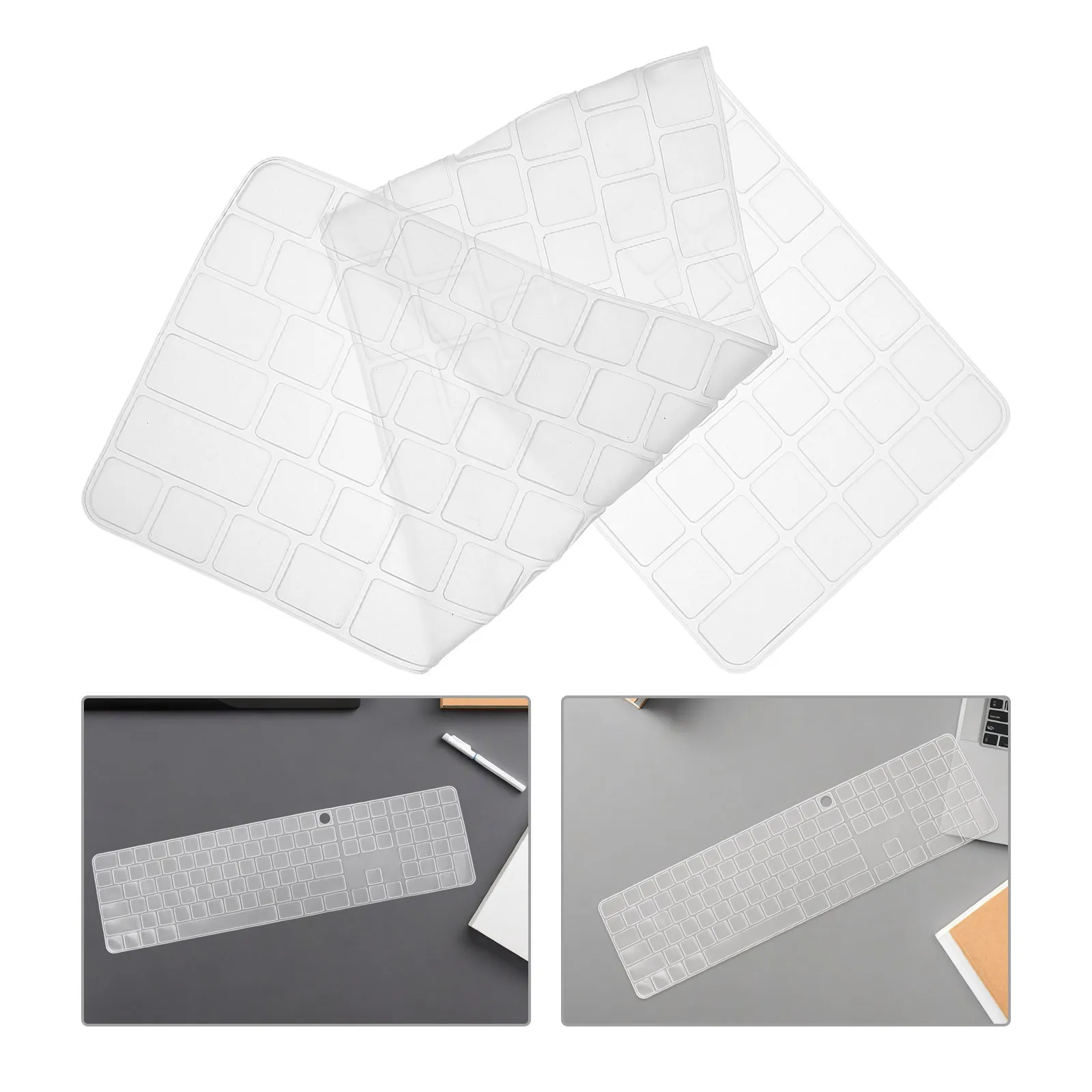 

Laptop Keyboard Pad Silicone Raised Typing Cover For Long Nails Acrylic Gel Users Waterproof Anti-Scratch Gaming Office Portable