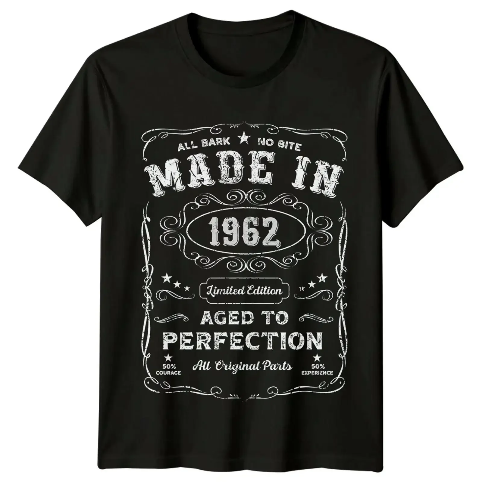 Camiseta para hombre fabricada en 1962, regalo de 63 cumpleaños, estilo vintage, lavado con efecto envejecido, para uso diario, a la moda y con estilo.