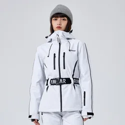 Chaquetas de esquí y snowboard para mujer, ropa a prueba de viento, cálida, de algodón, ajustada, para deportes al aire libre, invierno, 2025