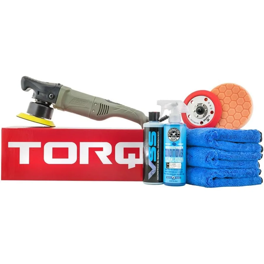 

Professional One-Step Scratch and Swirl Remover Kit for Automotive Paint Restoration with Random Orbital Polisher Includes 8 Es