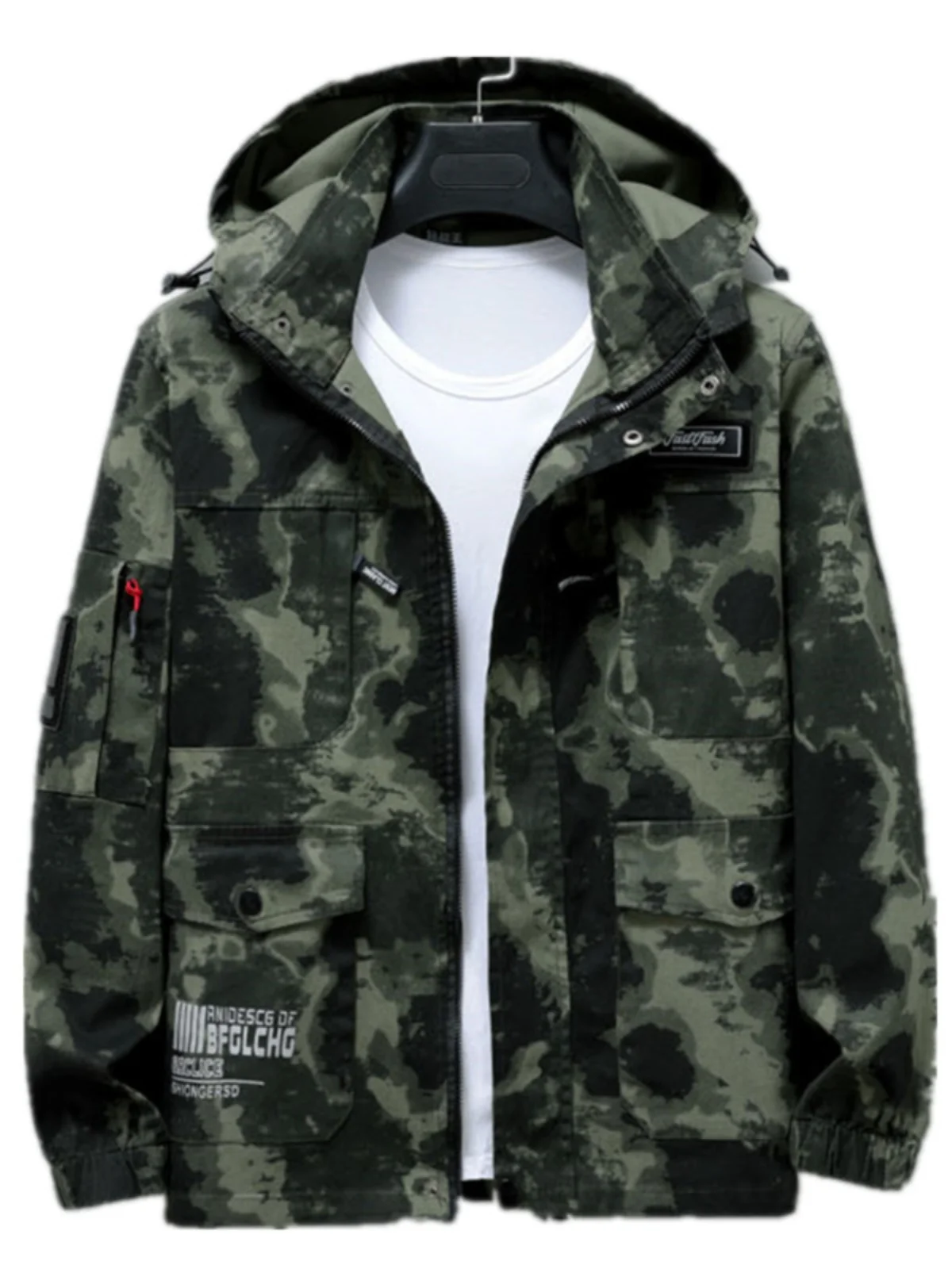 Conjunto de Ropa de Trabajo de Protección Laboral Thiened para Hombre, Ropa Superior de Construcción, Resistente al Desgaste, Algodón Puro, Elástico, Camuflaje