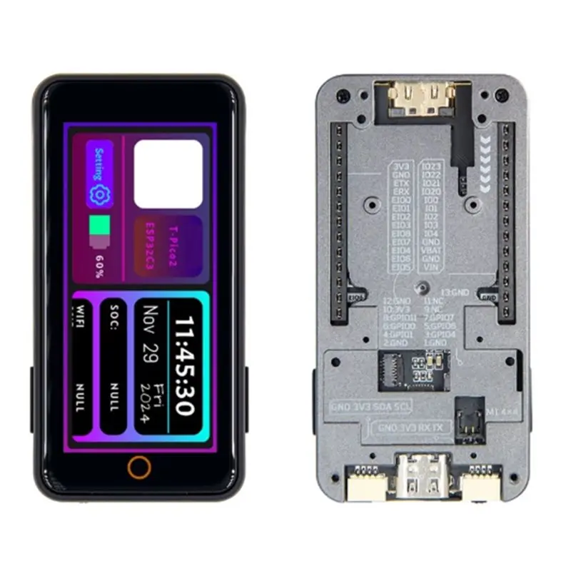 

PHILE-T-Pico 2350 Pinmap Development Board Dual MCU RP2350+C6+2.33-Inch LCD+-Compatible+TF Card Slot