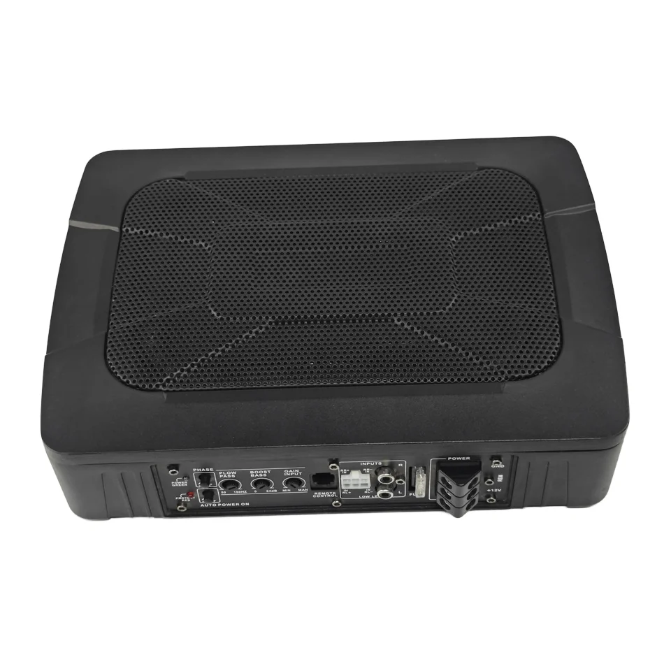 Subwoofer de asiento con sonido de coche de graves potentes de 6x9 pulgadas, caja de aluminio delgada activa pasiva automática, Woofer de coche de 6*9 para uso bajo del asiento