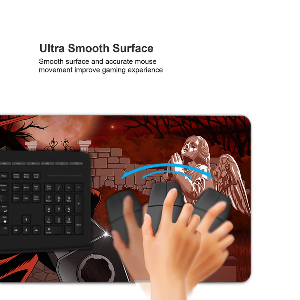 Xxl hellsing alucard grande mousepad kawaii acessórios de jogos antiderrapante mouse pad gamer xl tapete de teclado mausepad tapis de souris