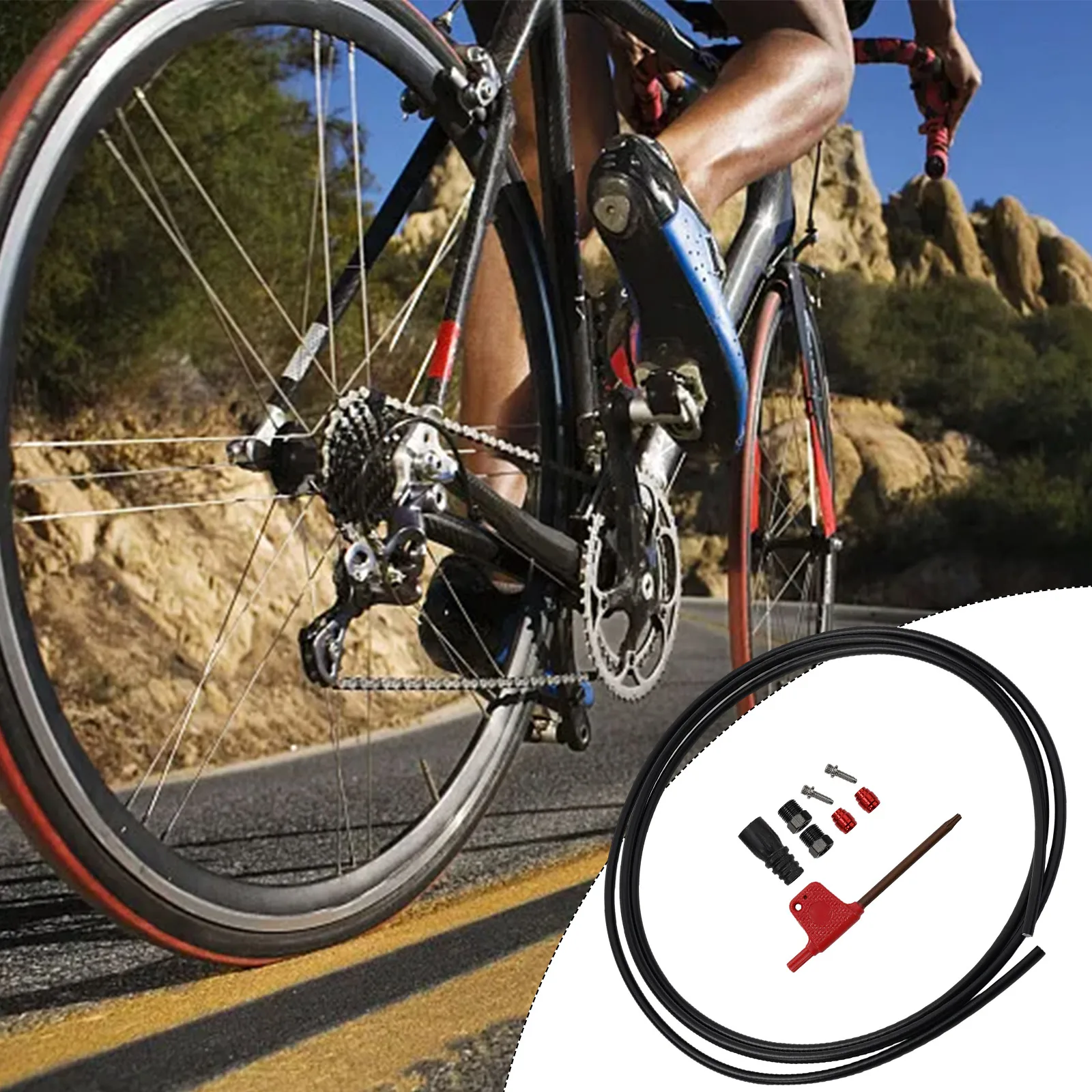 

Комплект велосипедных 2-метровых тормозных шлангов, пригодный для Sram AXSFORCE AXS, набор разъемов для велосипеда, трубка дискового тормоза, аксессуары для трубок, детали велосипеда