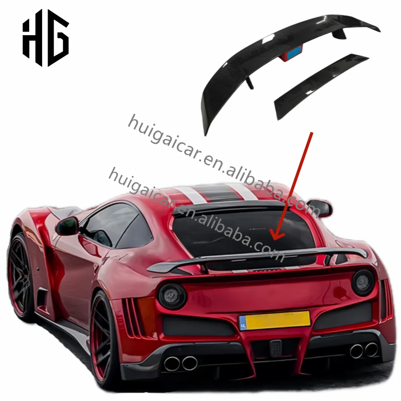 

Glossy Black Carbon Fiber Car Wing Spoiler for F12 Auto Body Part with Rear Style Novi Style WingSpoiler for Ferrari F12