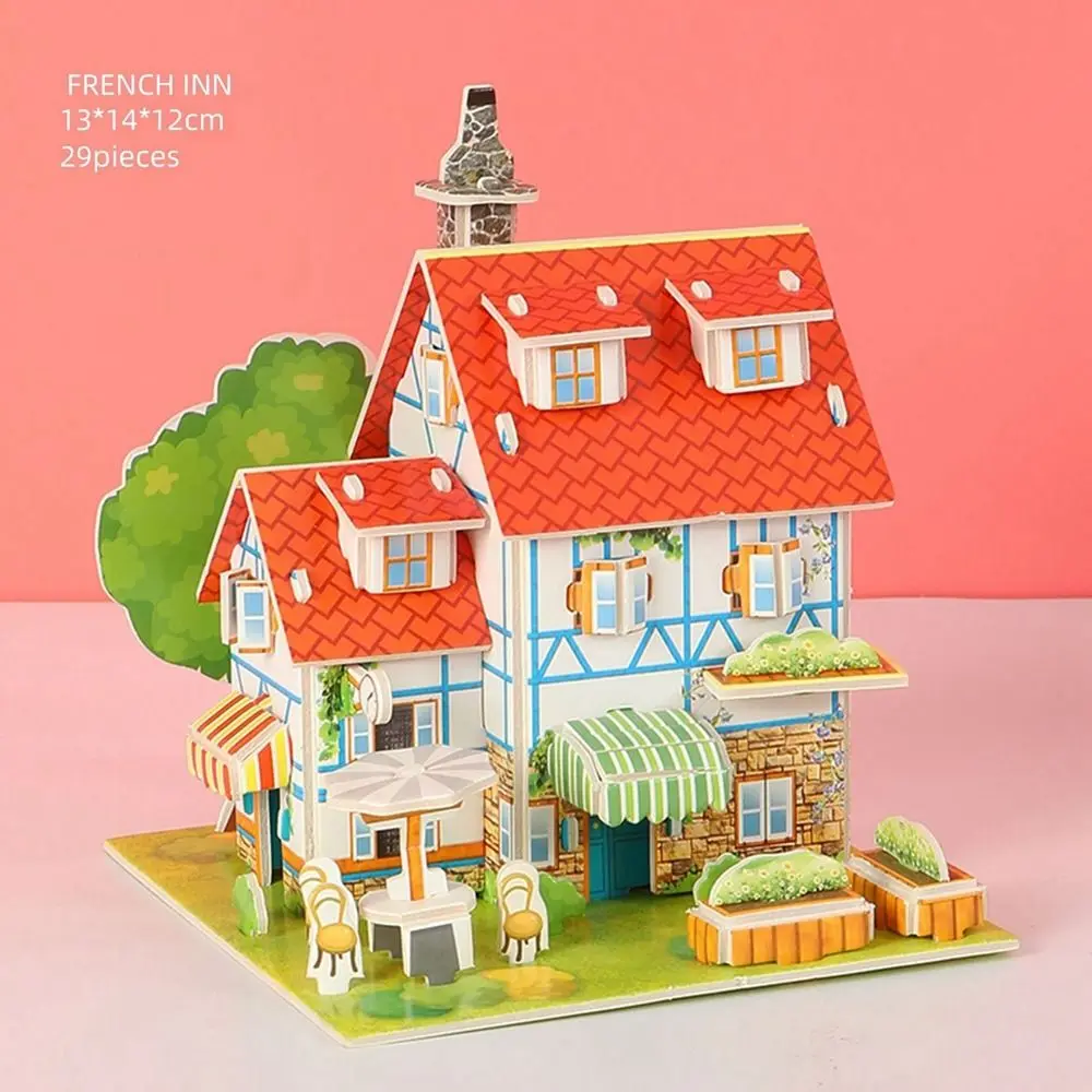 

New Paper House Model Puzzle Early Education 3D Puzzle Model Children's Toys Funny Jigsaw Puzzles Kids