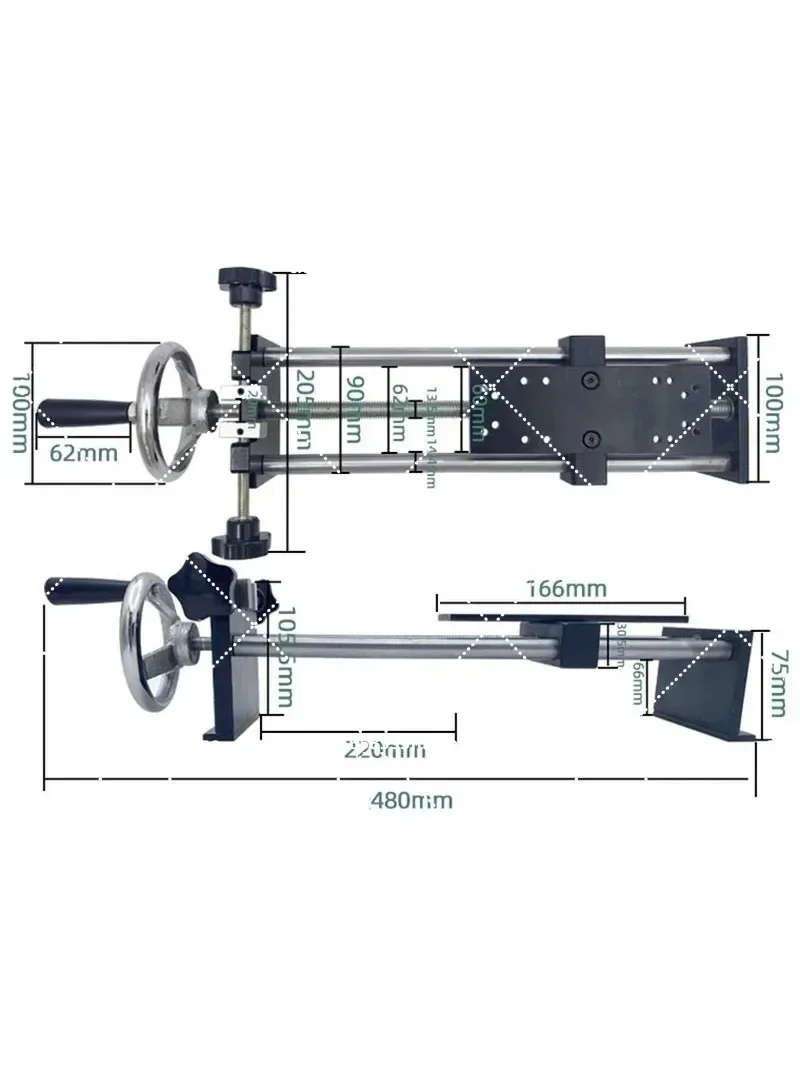 

Hand-Cranked 500N/50KG Horizontal Force Gauge Test Stand Push-Pull Force Meter with Spiral Rack for Quality Control