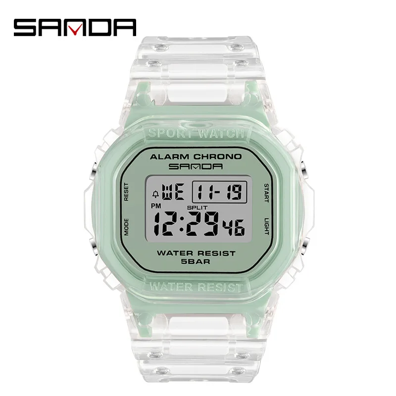 SANDA 2009Student Watch Waterproof Night Light Multifunctional Sports Watch Japanese Movement Shockproof and Drop resistant