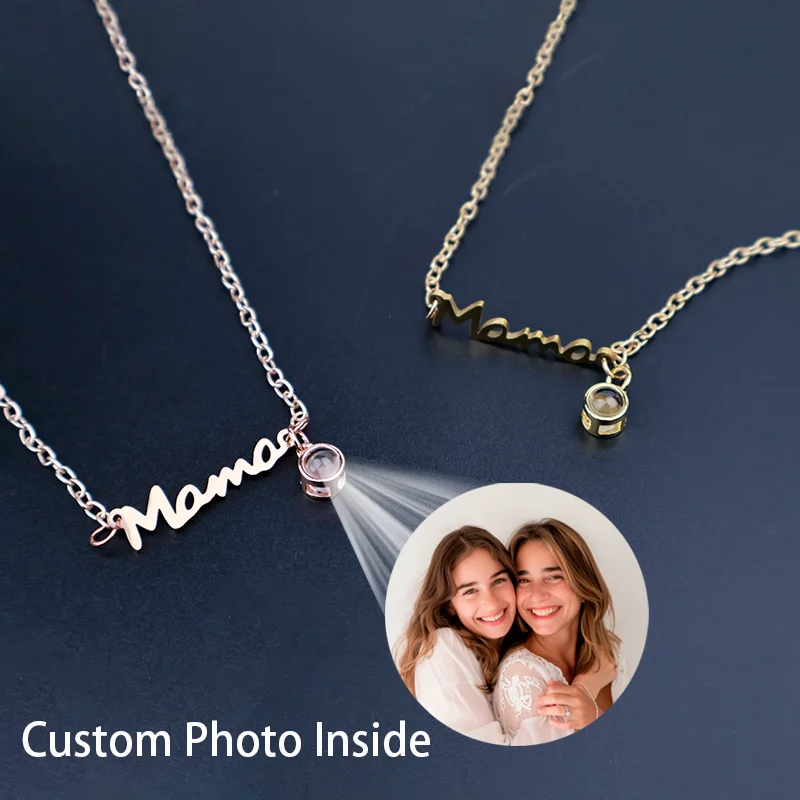 

Проекционное ожерелье с индивидуальным изображением, резьба мамы, круглая проекционная подвеска, подарок на день матери, теплая романтическая памятная фотография
