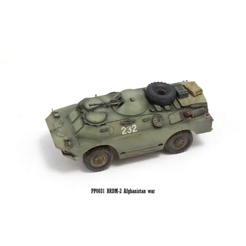 1:72 Scale Soviet BRDM-2 Wheeled Armored Reconnaissance Vehicle Tank Model Simulation Collectible Military Ornament PP0031