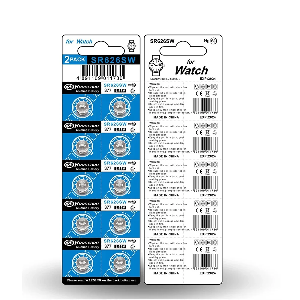 2PCS-10PCS 1,55 V AG4 Taste Batterien 377 SR626 SR626SW Cell-münze Alkaline Batterie 177 376 626A LR66 LR626 für Uhr Spielzeug Uhr