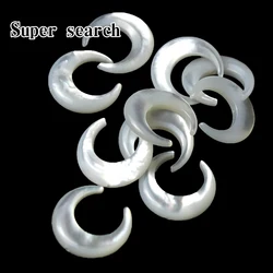 Natural White Mother of Pearl Shell Moon Beads for Jewelry Making diy Handmade Bracelet Necklace Pinctada Maxima Accessories