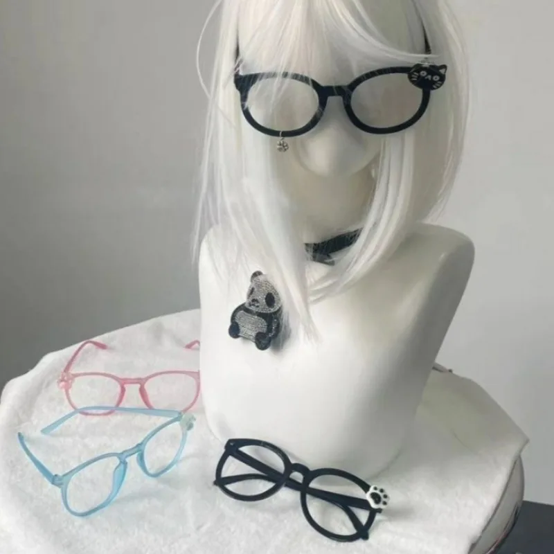 New Cat Claw Eyeframe Cute Girl Eyeglasses Frame No Lenses Photograph Shows Small Face Cosplay Japanese Decoratives Accessories