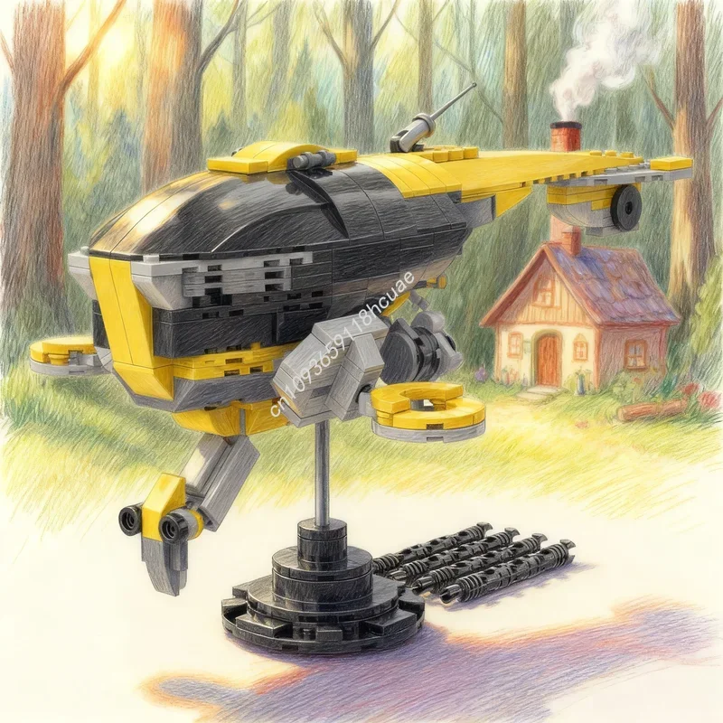 316pcs MOC Ike Probe Alien Planet Model Building Blocks Festival Gifts Toy Assemble Architecture Creative DIY Idea Education