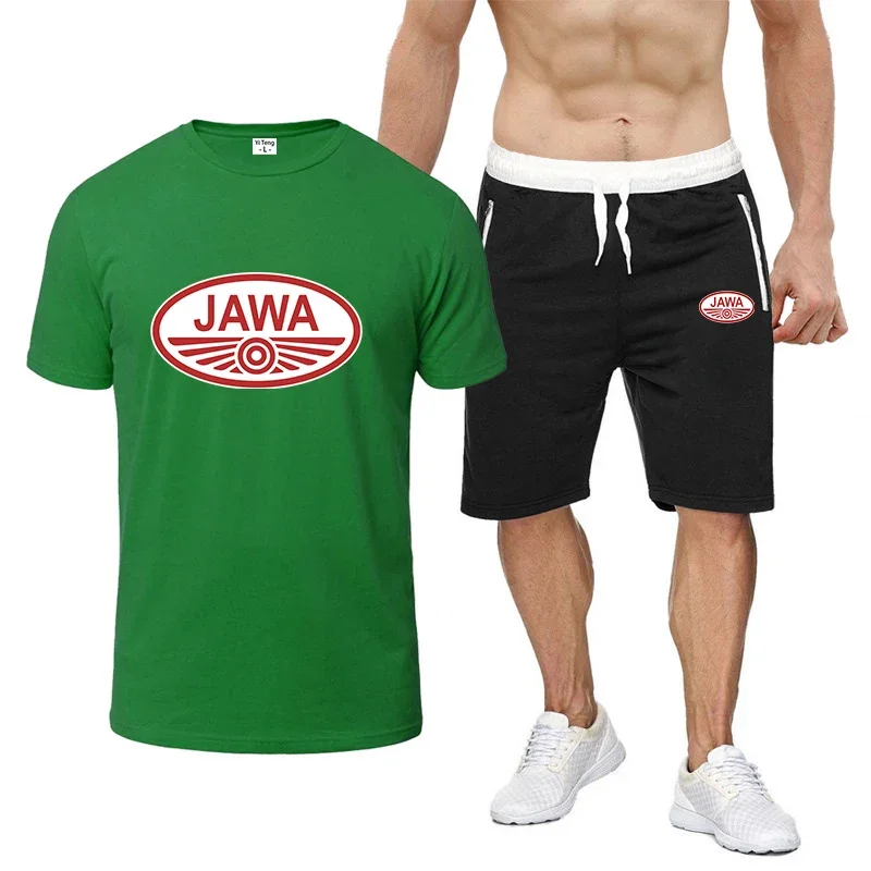 

JAWA Motorcycle 2023 Spring Summer Men High Quality Leisure And Comfort New Eight Color Short Sleeved Suit Casual T-shirt