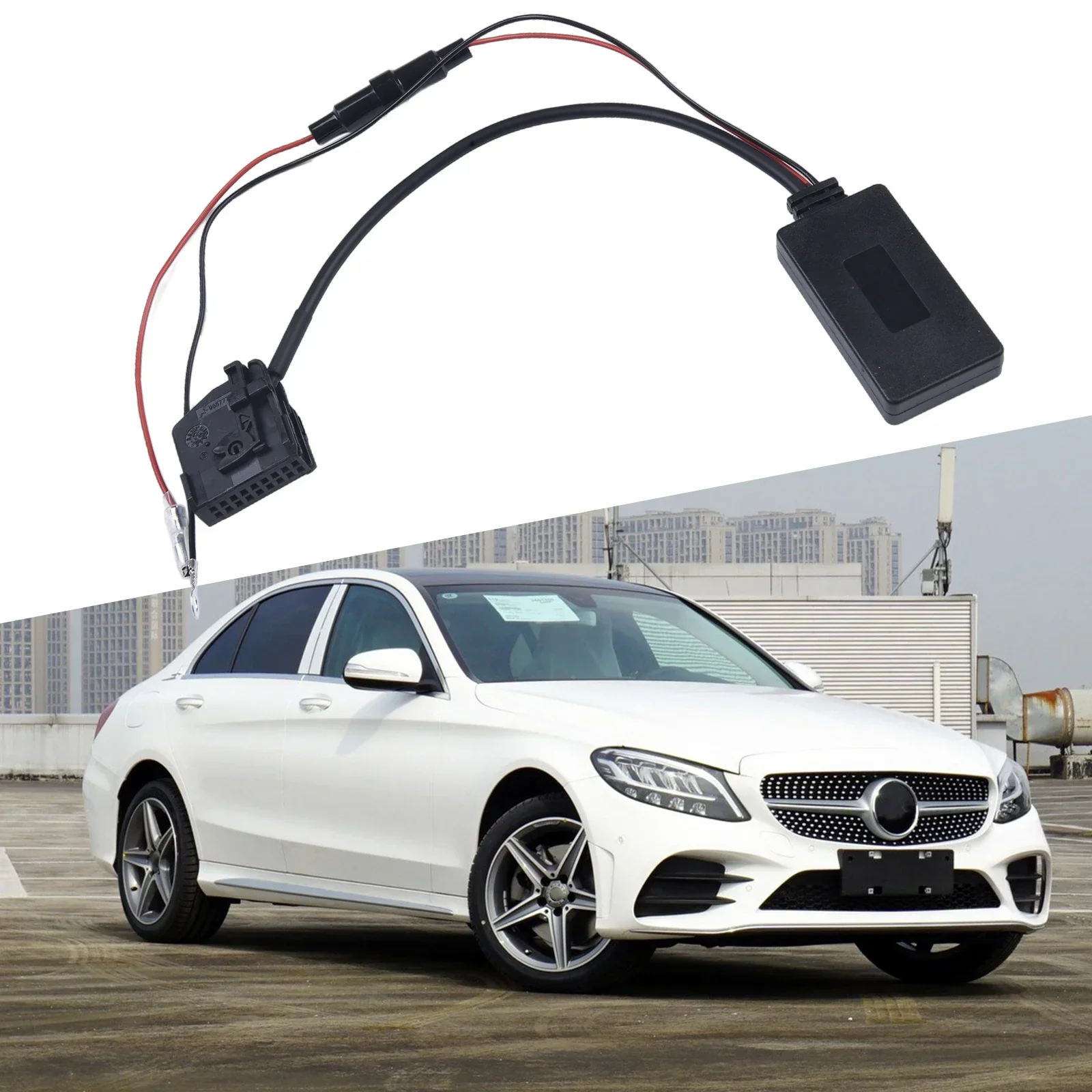 1x Voor Mercedes Comand 2.0 Aps Adapter Aux Kabel Met Module Approx.27Cm Voor Auto Audio Vervanging