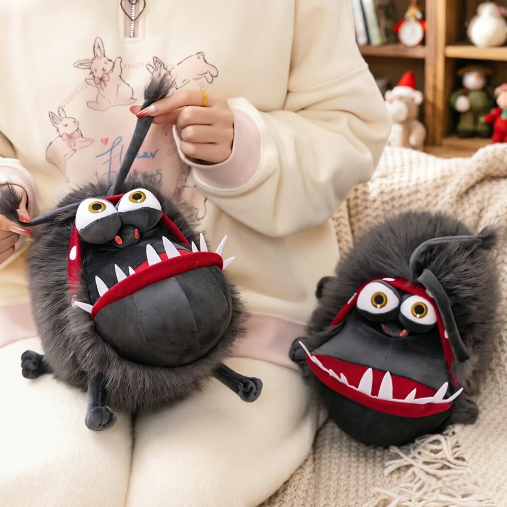 

25CM Furry Dog Big Mouth Small Vicious Plush Toy Doll Soft Stuffed Animal Festival Birthday Gift Home Decor
