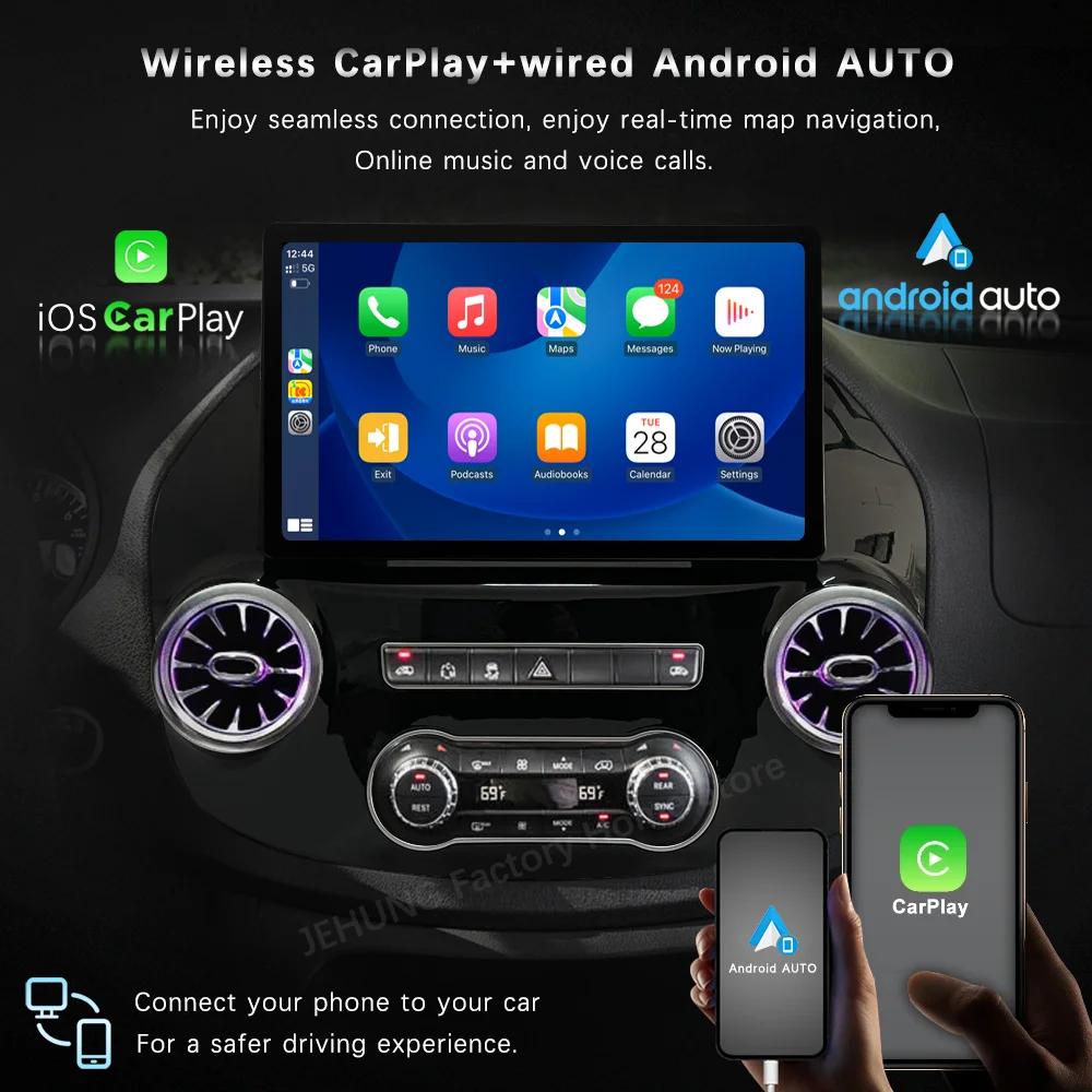 For Mercedes Vito W447 2014-2022 Android 13 Smart Multimedia Video Player GPS Radio 5G CarPlay Navigation 1920*1080 256GB 13.9\