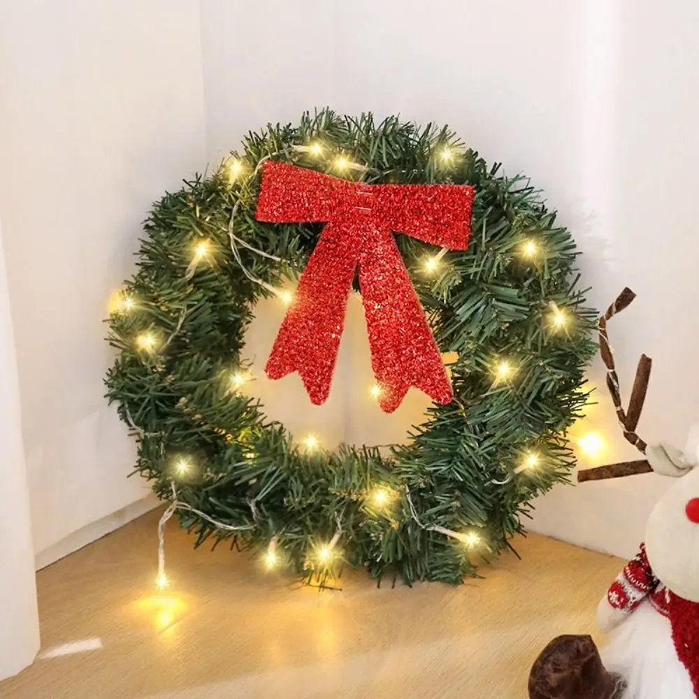 Xmas ของขวัญพวงหรีดคริสต์มาสประดิษฐ์ประณีต 30 ซม./40 ซม.Xmas Tree Garland จําลอง DIY หน้าต่างแขวนตกแต่งบ้านตกแต่ง