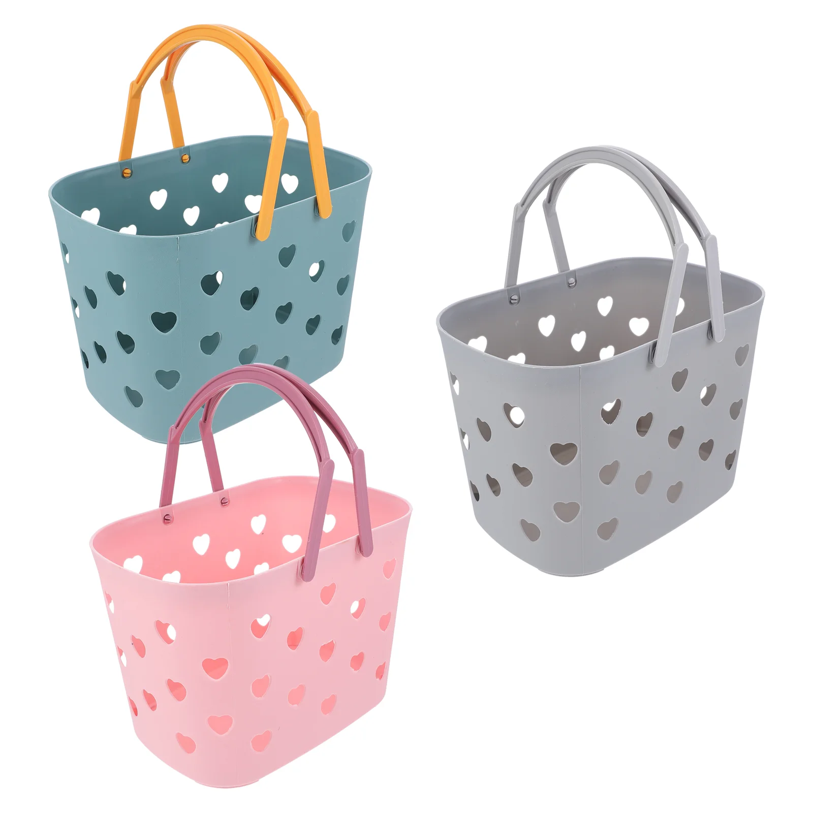 

3pcs Grey Bath Storage Baskets Toiletries Holder Bathroom Basket Laundry Bin Shower ganizer for Storage