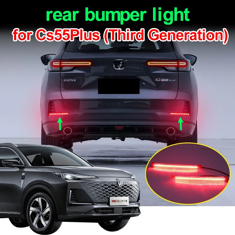 

2pcs for Changan Cs55Plus 2024 (Third Generation Cs55plus ) Dynamic flowing rear bumper light turn