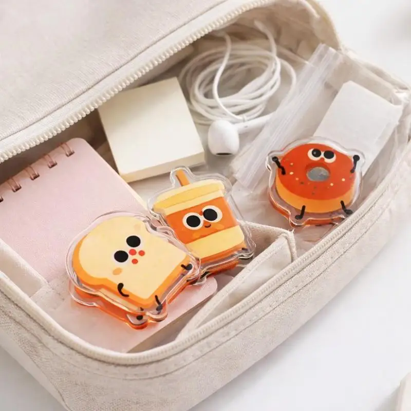 7 Pcs Cartoon Bread Shaped Snack Bag Sealer Clips Multi Purpose Clips for Food Packages Receipts Notes Files Book Pages Photos