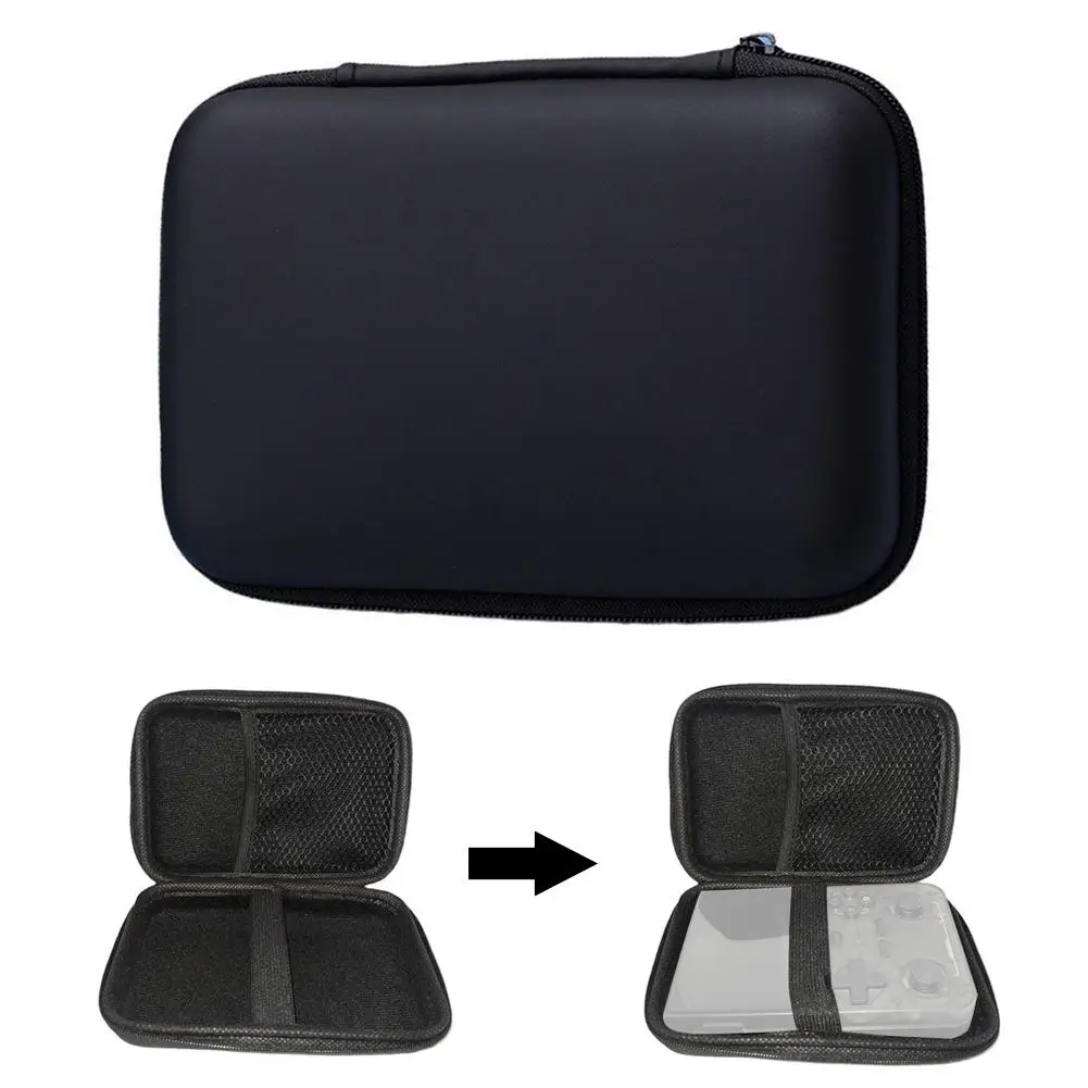 

Carrying Case for Anbernic RG34XX/K36 Travel Case Black Handheld Emulator Storage Holder Organizer for Anbernic RG34XX W4O7