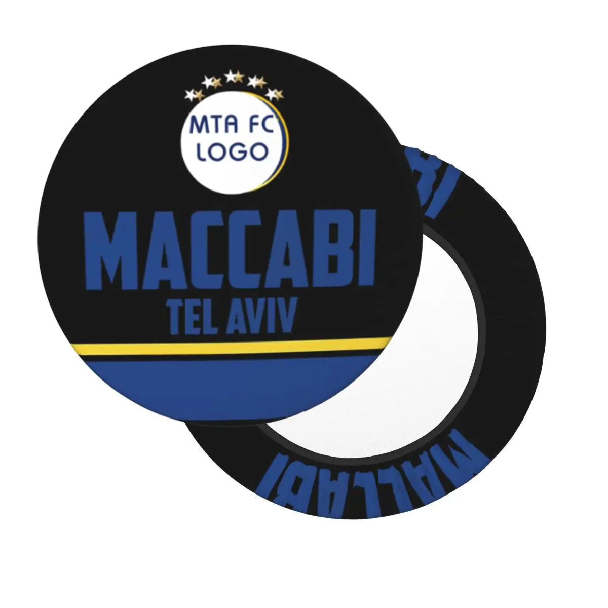 Maccabi Tel Aviv Round Chair Cover Removable Stool Cover Solid Seat Cushion Protector