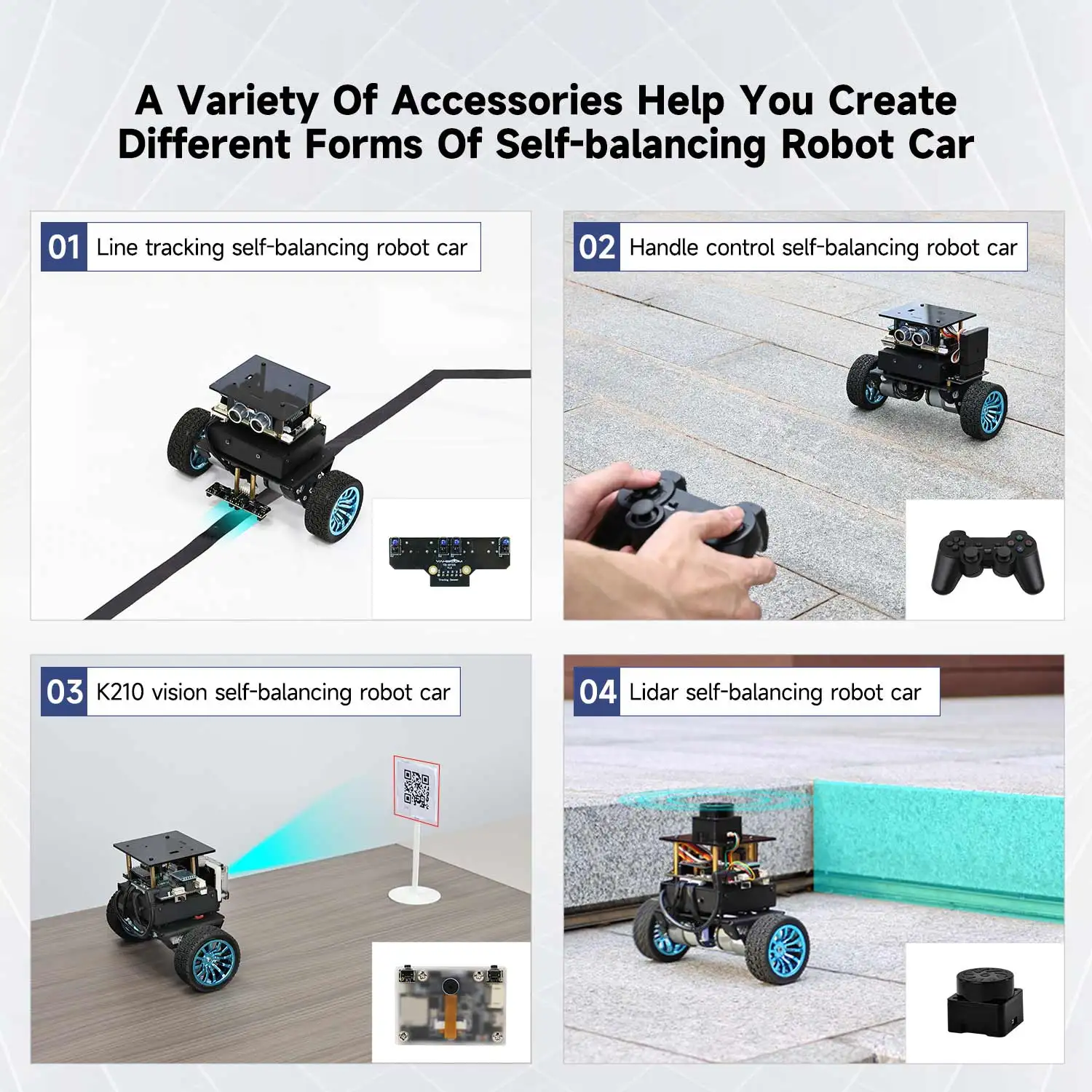 Yahboom STM32 مجموعة ملحقات توسيع سيارة روبوت ذاتية التوازن أدوات أجزاء الألعاب الذكية التعليمية لمشاريع الإلكترونيات ذاتية الصنع