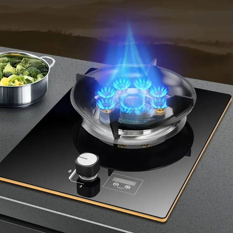 Single Cooktop Desktop Timing Fierce Fire Stove Stainless Steel Embedded Estufas De Gas Para Casa