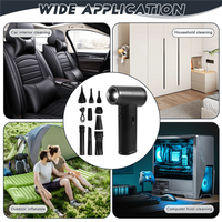 B97A-110000RPM 80W Electric Air Duster Mini Turbo Violent Fan Rechargeable Blower Super Strong Jet Dry Keyboard Cleaning Tool