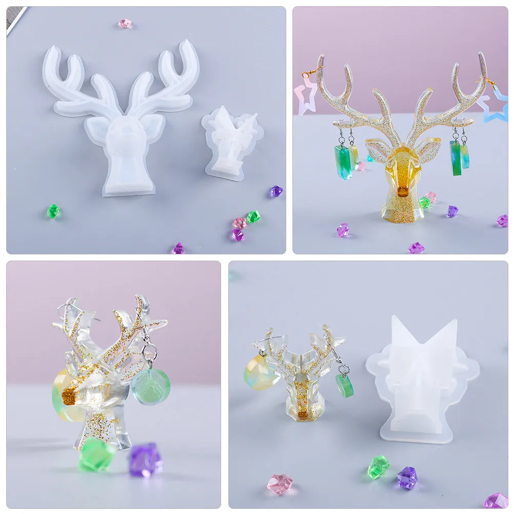 

Набор силиконовых форм для отливки украшений в виде оленьих рогов, многофункциональные формы для эпоксидной смолы, для самостоятельного изготовления настольного декора ручной работы