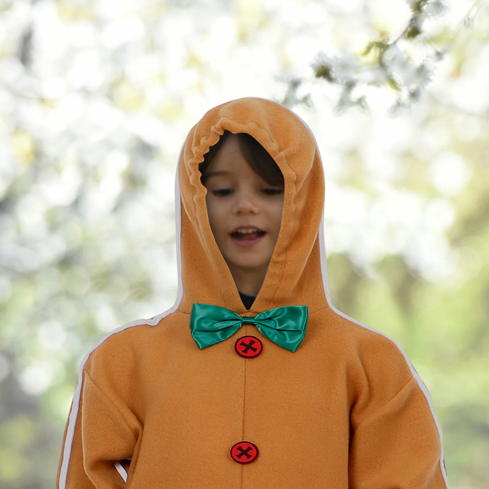

Gingerbread Man Costume Kids Christmas Clothing Size M Reusable Perfect Party Stage Halloween Photo Cosplay Gifts Children Wear