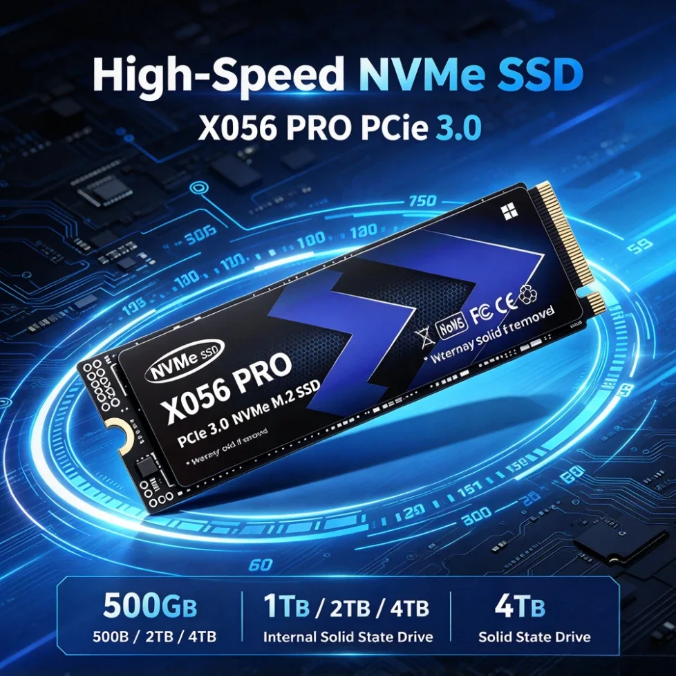 High‑Speed X056 PRO M.2 NVMe SSD PCIe 3.0 500GB 1TB 2TB 4TB Capacity Internal Gaming Solid State Drive for PC Laptop