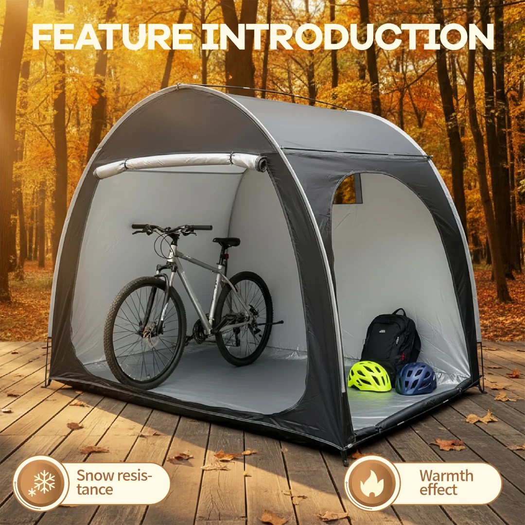 Thickened Oxford Cloth Portable Bike Shelter Private Travel Tent for Outdoor Hiking Cycling Camping And Travel image 4