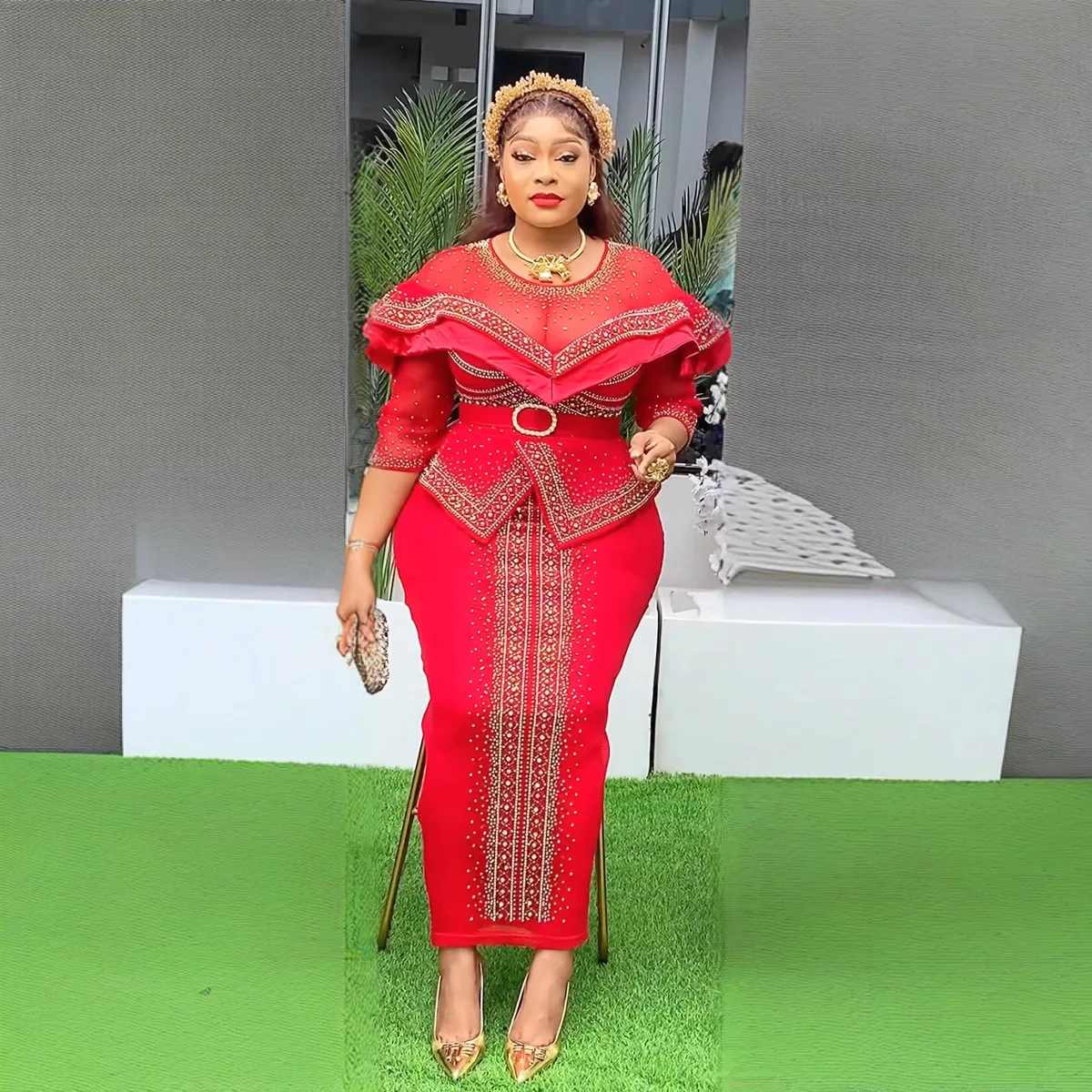 

African Dresses for Women 2025 Elegant Africa Clothing Plus Size Turkey Wedding Party Long Dress Dashiki Ankara Outfits Robe
