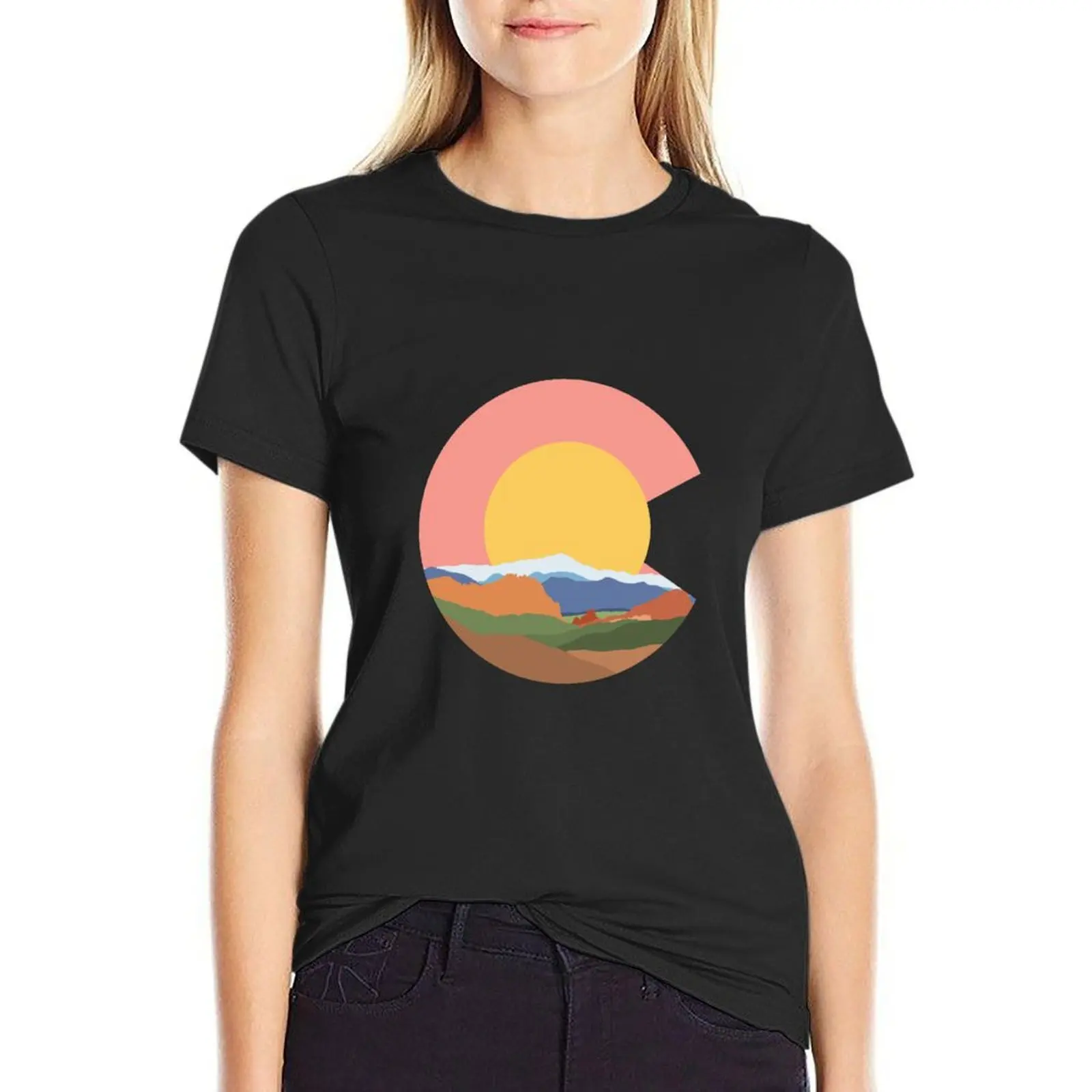 Garden of the Gods Colorado Design T-Shirt koszulka z nadrukiem zwierzęcym dla dziewczynek bluzka topy koreańska modna koszulka dla kobiet