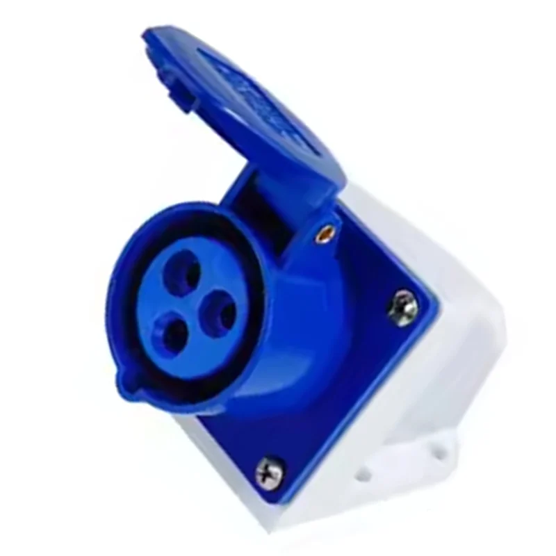 N96R IP44 Industrial Plug And Socket Waterproof Connector 3PIN 16A Water Electrical Connection Wall Mount
