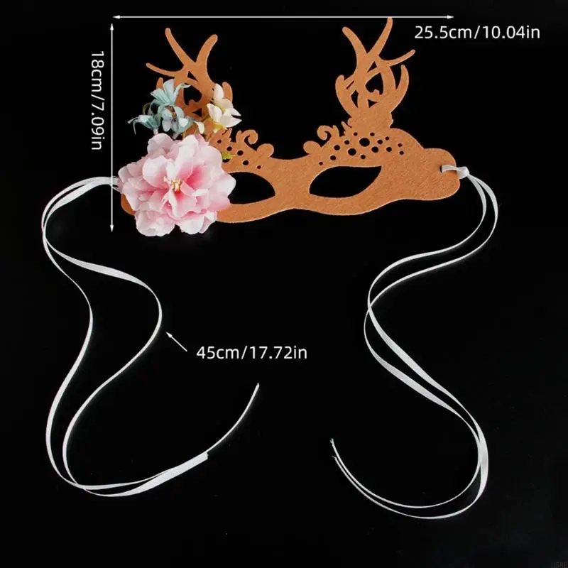 H58E Flower Eyasking for Women Cosplay, Proms, Sexy Eyemasker voor Masquerade Christmas