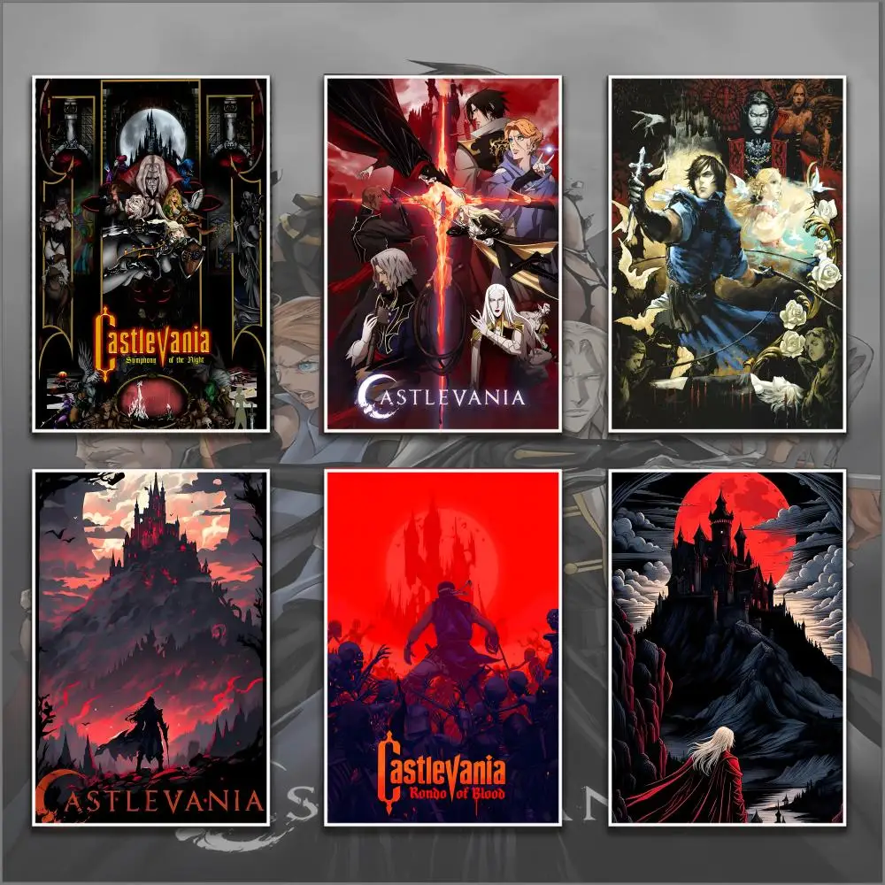 Legend Classic Game C-Castlevania Poster HD Anime Hot Theme Singer/OST/Movie-Waterproof Self-Stick Home Decor