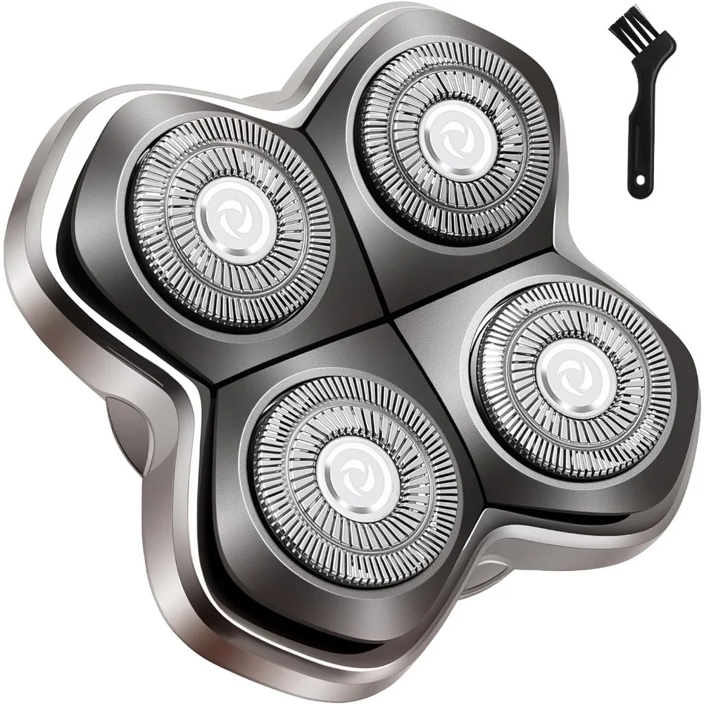 Shaver Replacment Heads 4 Dual Track Heads Floating Replacement Blades Compatible for Skull Pitbull Butterfly Kiss PRO and Palm