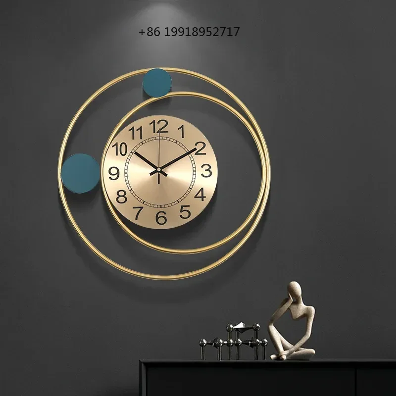 European-style modern minimalist wind wall clock home living room fashion bedroom silent clock wall decoration 42X42CM JJ448
