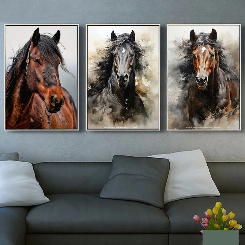 Animal Steed 5D Diamond Painting Prairie Horse Diamond Embroidery Cross Stitch Art Mosaic Picture DIY Home Decor Wall Sticker