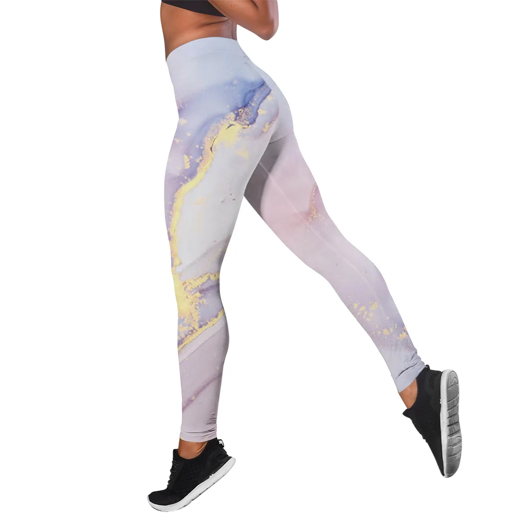 MSIEESO Fashion Leggings Marble Stripe Gilded Gradient Art 3D Printed Legging Yoga Pants Jogging Fitness Sports Clothing S-7XL