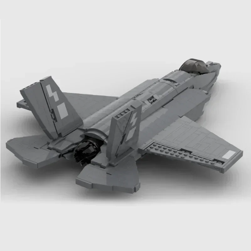 Moc Mattoni da costruzione Modello militare F-35 B Lightning Fighter Tecnologia Blocchi modulari Regali Giocattoli per bambini Set fai da te Assemblaggio