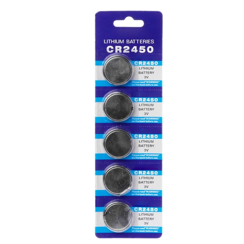 5x CR2450 Button Cell Batteries Disposable Part Battery for Remote Control Watch N2UB